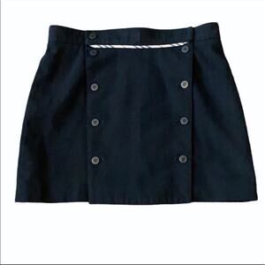 Burberry Double Breasted Black Mini Skirt Sz 6